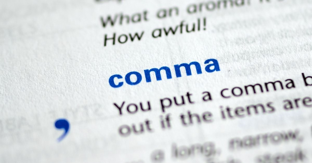 using comma in legal writing