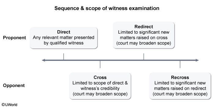 Sequence and scope of witness examination
