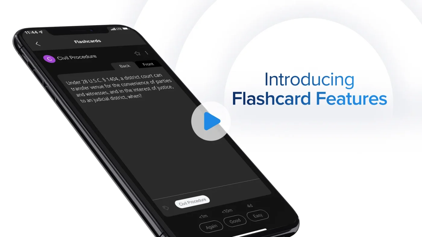 An introduction to the features of World's MBE QBank's customizable flashcards.