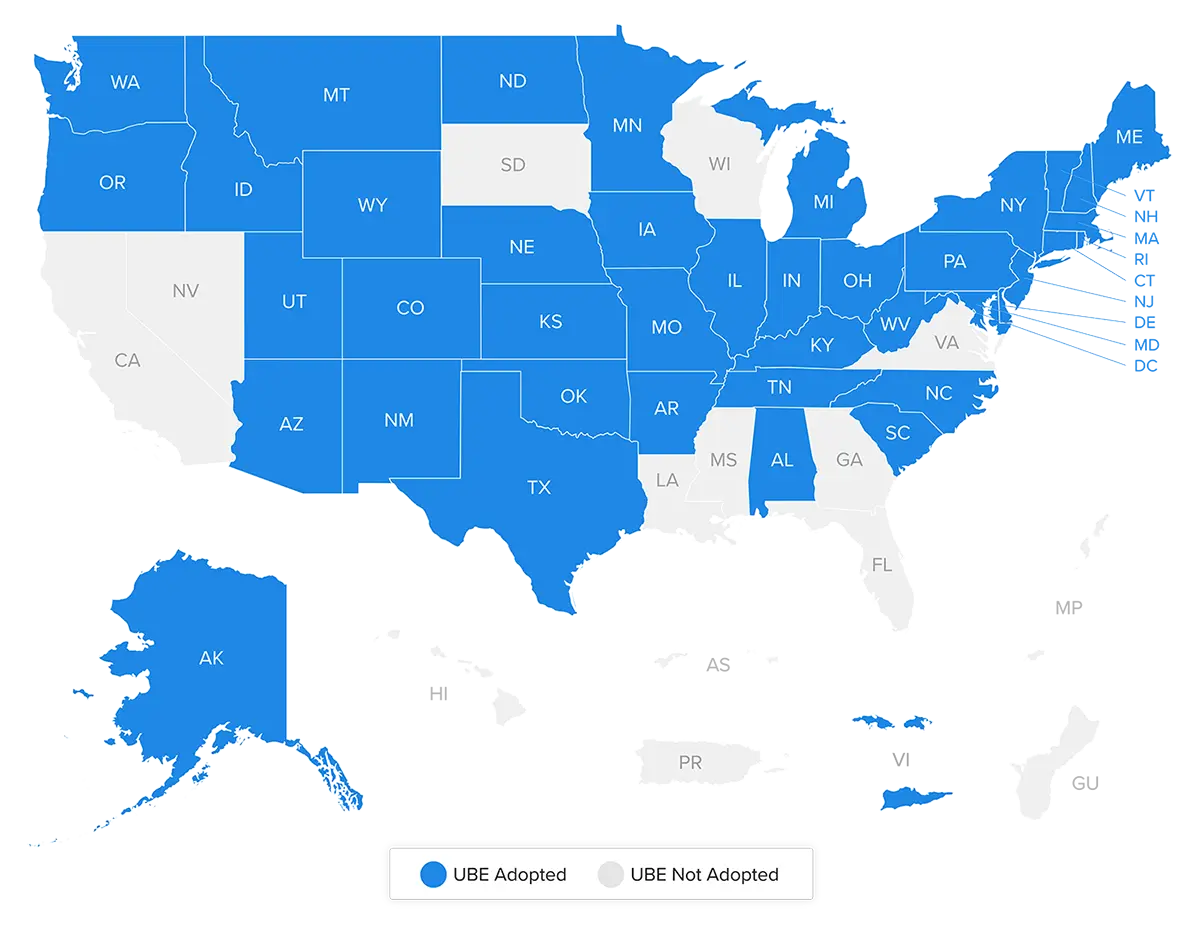 Bar Exam Requirements By State UBE And Non UBE 2025