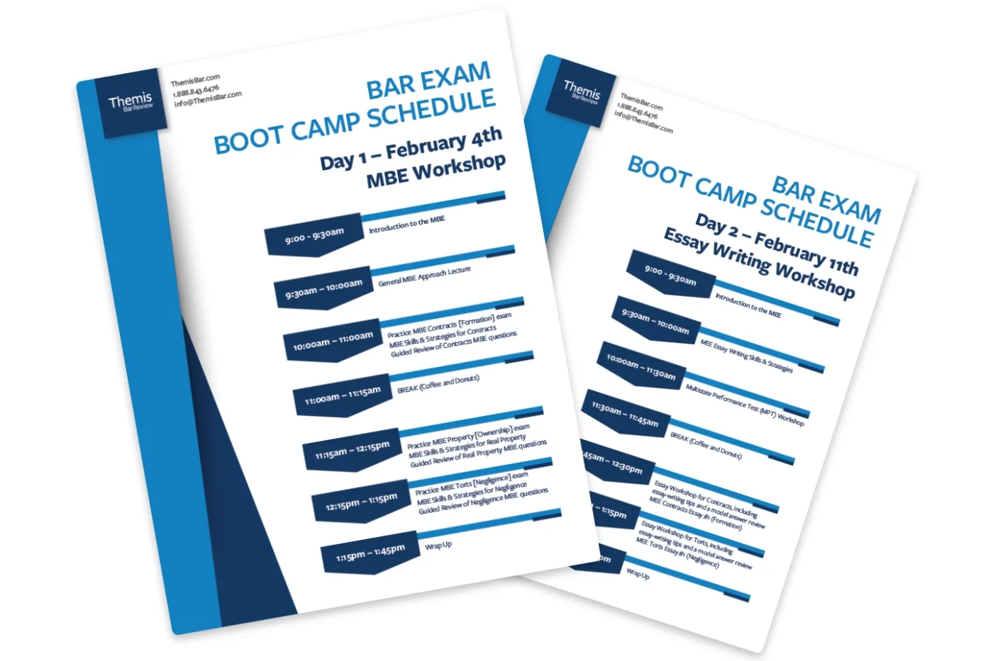 The Themis + UWorld Bar Exam Boot Camp Schedule.