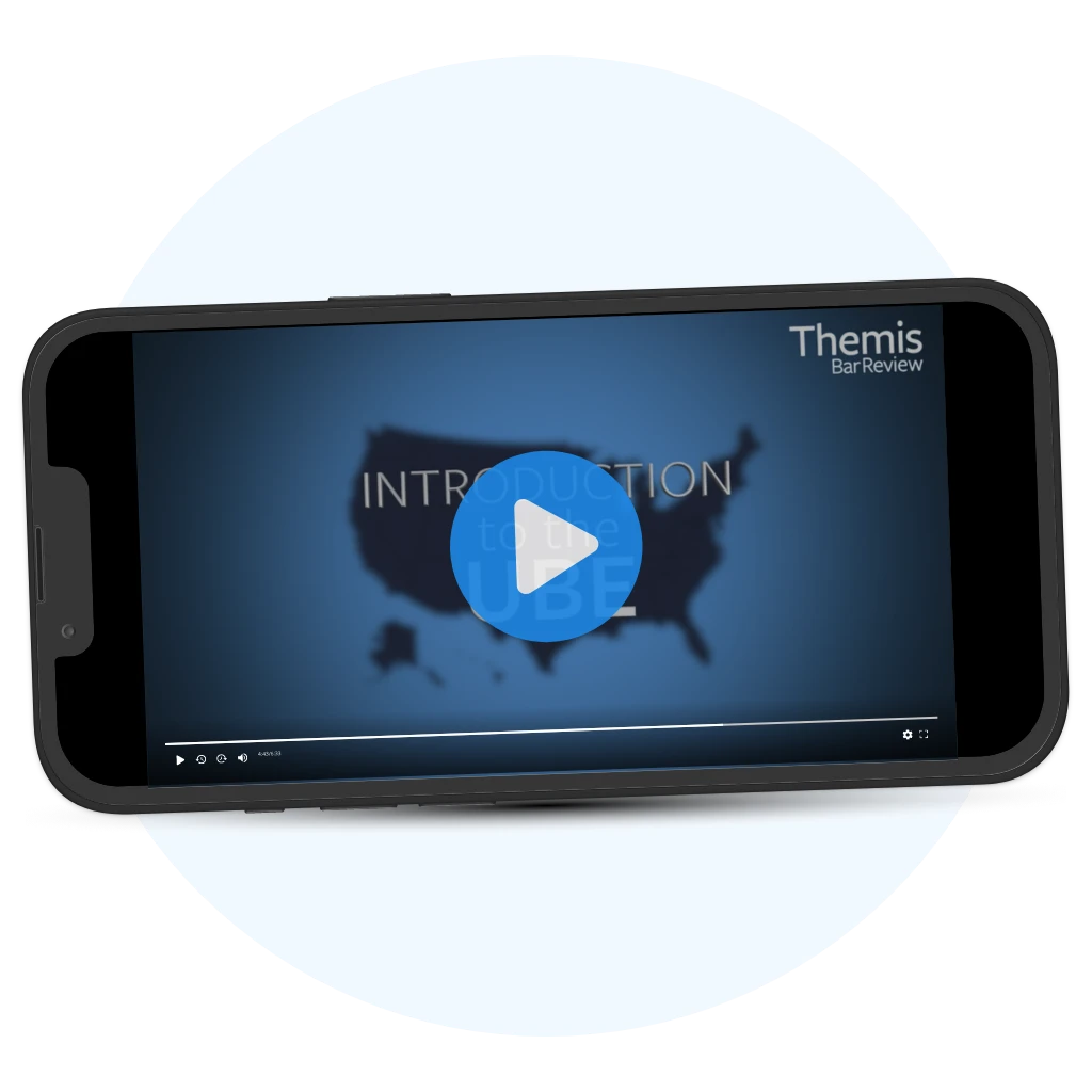 Themis + UWorld introduction video on mobile.