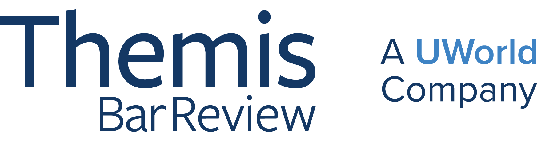 UWorld logo plus Themis Bar Review logo