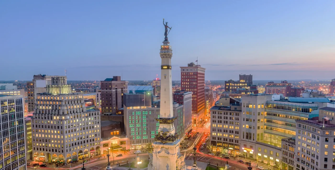 Monument circle: Home to the Indiana Bar Exam.