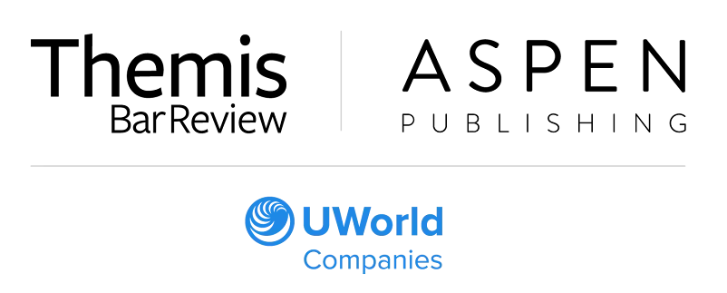 UWorld logo plus Themis Bar Review logo plus Aspen Publishing logo