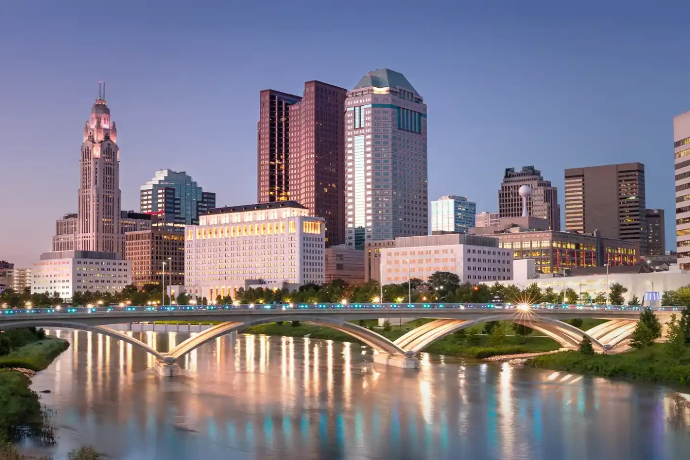 Columbus Skyline - Home to Ohio bar