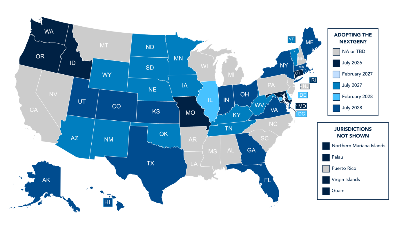Nextgen Bar Exam Adoption Jurisdictions